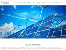 Tablet Screenshot of cleantechchallenge.nl